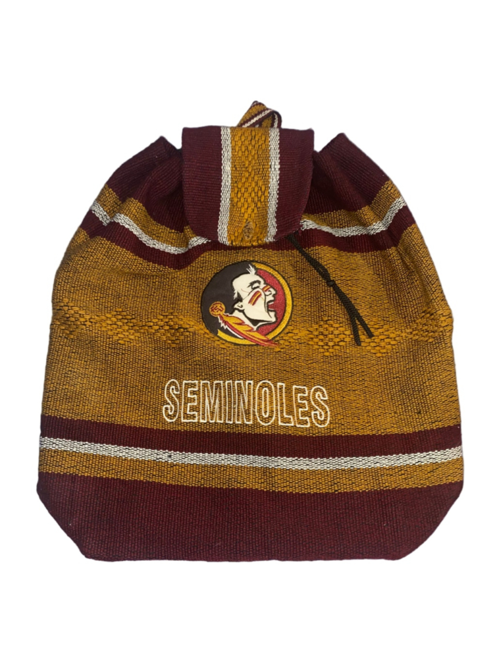 FSU Seminoles Woven Backpack One Size Gold and Maroon
